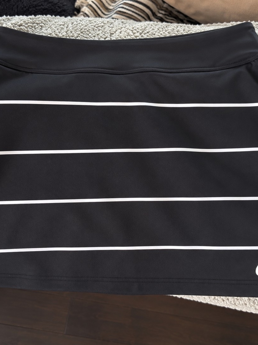 Women's Black Nike Skort with White Stripes